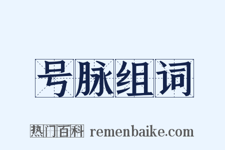 号脉组词是什么意思的图片